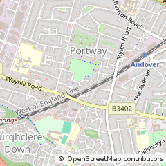 Map of Andover, Hampshire