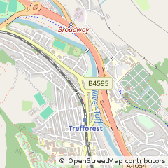 Map of Pontypridd, Mid Glamorgan