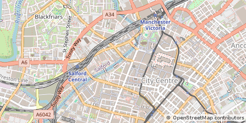 Map of Manchester, Greater Manchester