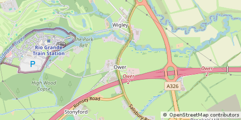 Map of Romsey, Hampshire