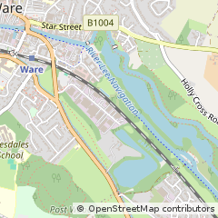 Map of Ware, Hertfordshire