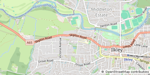 Map of Ilkley, West Yorkshire
