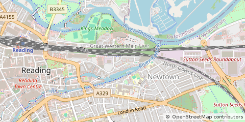 Map of Reading, Berkshire