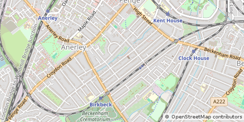 Map of Beckenham, London