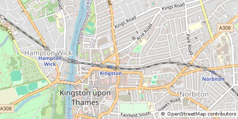 Map of Kingston Upon Thames
