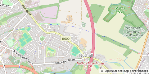 Map of Nottingham, Nottinghamshire
