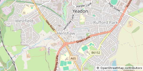 Map of Yeadon, West Yorkshire