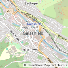 Map of Galashiels, Selkirkshire