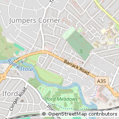 Map of Christchurch, Dorset