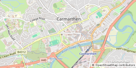 Map of Carmarthen