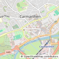 Map of Carmarthen