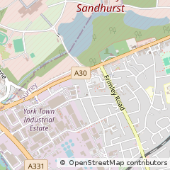 Map of Camberley, Surrey