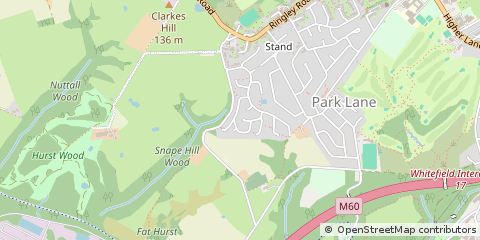Map of Manchester, Lancashire