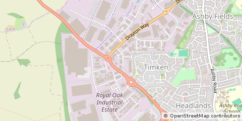 Map of Daventry, Northamptonshire