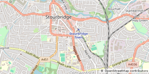 Map of Stourbridge, West Midlands