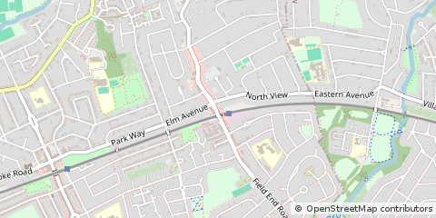 Map of Eastcote, Pinner, Middlesex