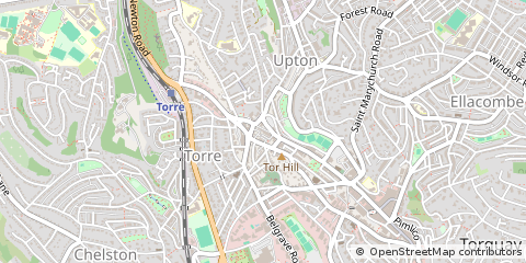 Map of Torquay, Devon