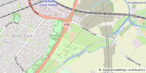 Map of Lichfield, Staffs
