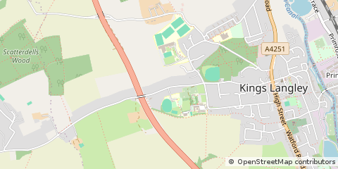 Map of Kings Langley, Hertfordshire