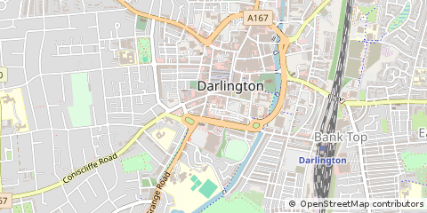 Map of Darlington, County Durham