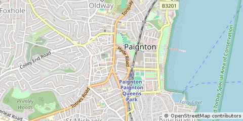 Map of Paignton, Devon
