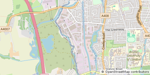 Map of Uxbridge, Middlesex