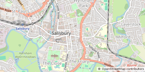 Map of Salisbury, Wiltshire