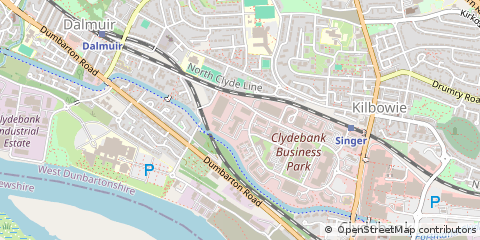Map of Clydebank, West Dunbartonshire