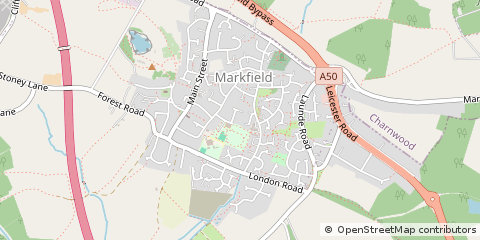 Map of Markfield, Leicester