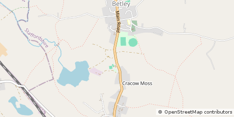 Map of Betley, Crewe, Cheshire
