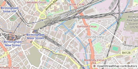 Map of Birmingham, West Midlands