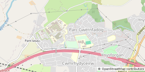 Map of Swansea, West Glamorgan