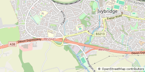 Map of Ivybridge, Devon