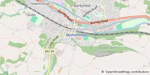 Map of Hebden Bridge, West Yorkshire