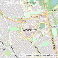 Map of Daventry, Northamptonshire