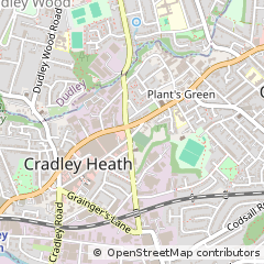 Map of Cradley Heath, West Midlands
