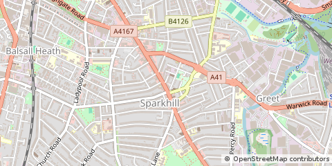 Map of Birmingham, West Midlands