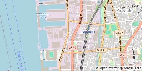 Map of Liverpool, Merseyside