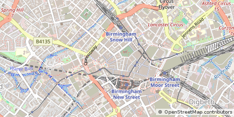 Map of Birmingham, West Midlands