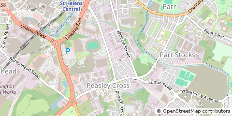 Map of ST Helens, Merseyside