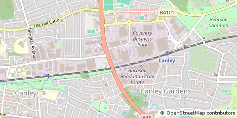 Map of Coventry, West Midlands