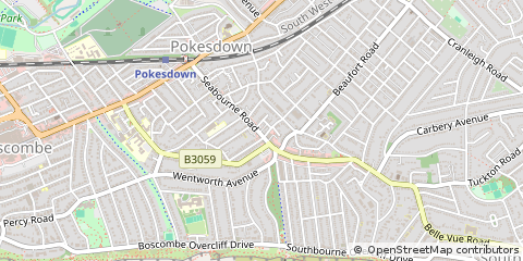 Map of Bournemouth, Dorset