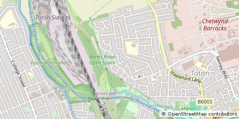 Map of Nottingham, Nottinghamshire