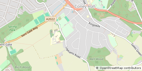 Map of West Wickham, Kent
