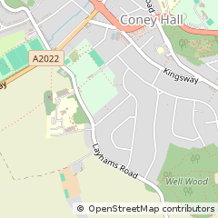 Map of West Wickham, Kent
