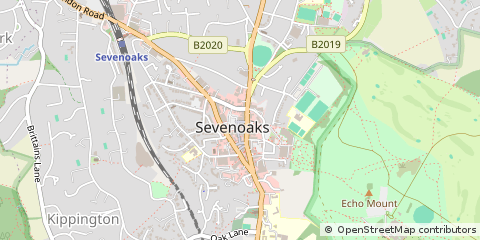Map of Sevenoaks, Kent
