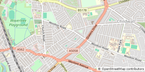 Map of Liverpool, Merseyside