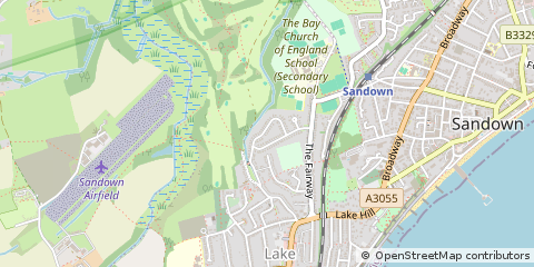 Map of Lake, Isle of Wight