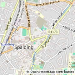 Map of Spalding, Lincs