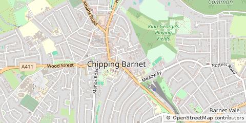 Map of Barnet, Hertfordshire